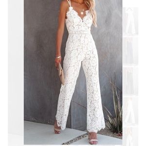 White lace jumpsuit